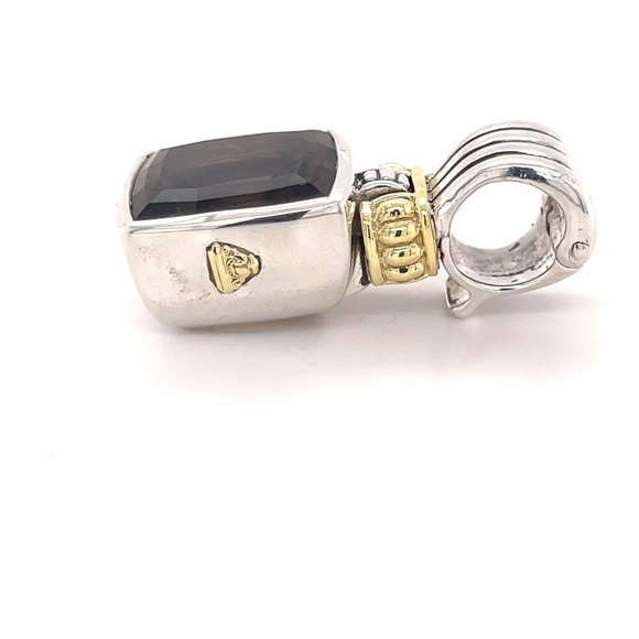 LAGOS S/S 18K gold Smoky Quartz pendant - Picture 2 of 14